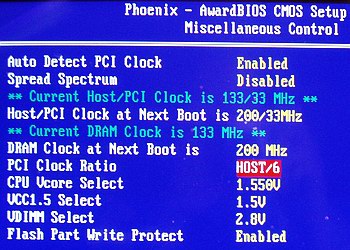 BIOS, fsb=200