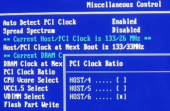 BIOS, PCI clk