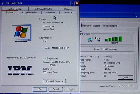 Banias 1,3 GHz at 1290 MHz