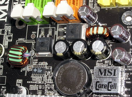 MSI P4N Diamond импульсные стабилизаторы для шины PCI Express