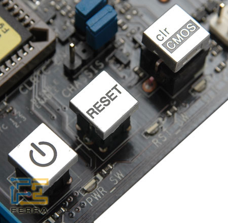 Кнопки PowerOn, Reset и Clear CMOS