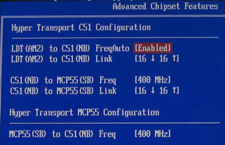 Advanced Chipset Features
