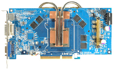 Gigabyte NVIDIA GeForce 6800GT - система охлаждения стала возможной благодаря использованию теплоотводных трубок