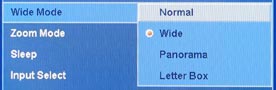 menu wide mode