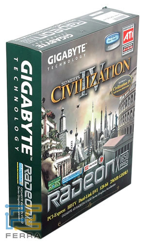 Упаковка Gigabyte Radeon X1650Pro