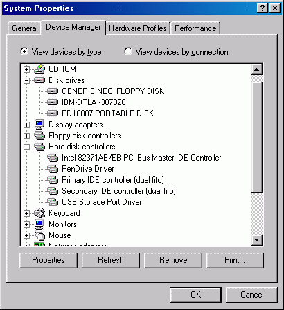 ����������� HandyDrive ��� Windows 98