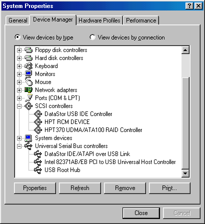 Драйвер DataStor USB IDE