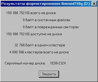 Format 150 GB!