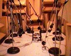 Hemispherical Sound Power Measurement Set-Up in Semi-anechoic Chamber of SISA (Samsung Information Systems America), San Jose, California