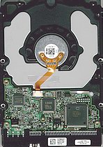 IBM Deskstar 120GXP, back view