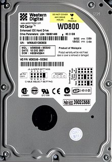 WD Caviar WD800AB, front