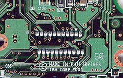 Игольчатый разъем с обратной стороны платы контроллера (оловянные площадки)