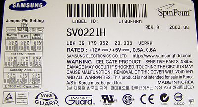 SV0221H label
