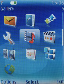 Nokia 6288: основное меню 1