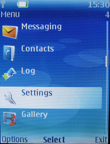 Nokia 6288: основное меню 3