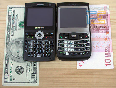 Габариты в масштабе: слева Samsung Ultra Messaging i600, справа HTC S650 (Cavalier)