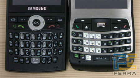 Сравнение клавиатур: слева Samsung Ultra Messaging i600, справа HTC S650 (Cavalier)
