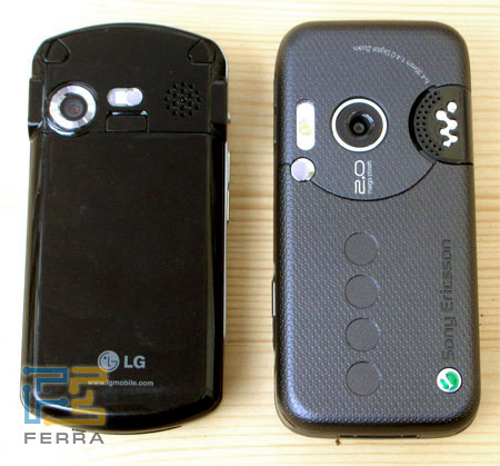 ��������� �����: ��������� �������� LG KE600 (�����) � Sony Ericsson W830i (������)