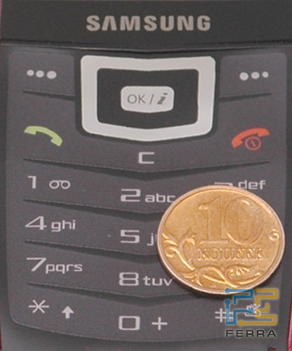 Клавиатура Samsung U100 в масштабе 1