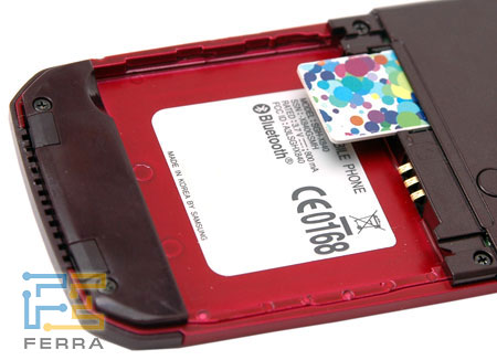 Крепление SIM-карты в Samsung U100