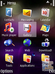 Пользовательский интерфейс Nokia N95 4