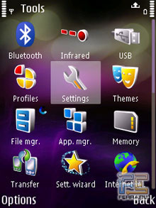 Пользовательский интерфейс Nokia N95 7