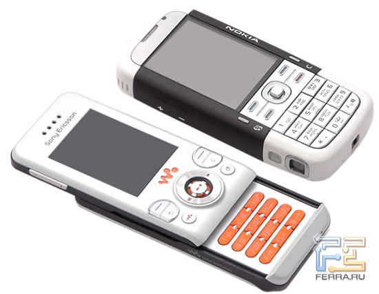 ��������� Sony Ericsson W580i � Nokia 5700 � �������� Ferra.ru 2