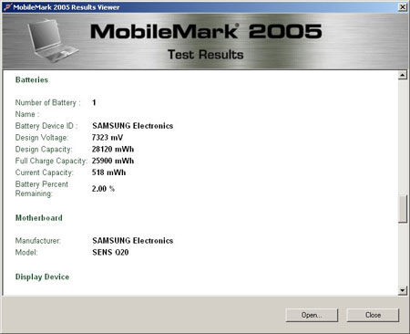 ������������ ������� MobileMark 2005