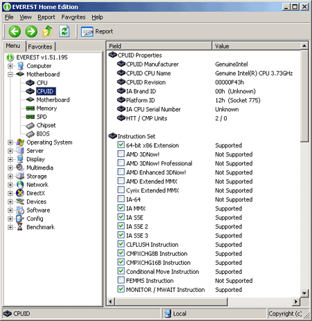 ���������� � ����� ���� �� ������� Pentium 4 Extreme Edition 3.73 ���