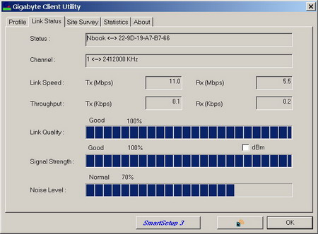 ��������� �������� ������� � ������ Ad Hoc - Link Status