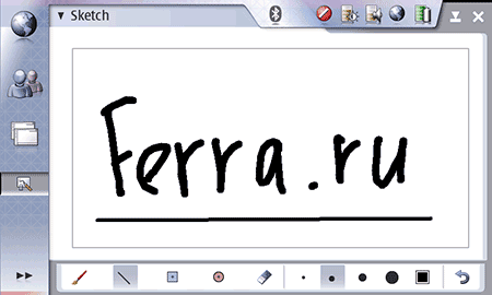 Nokia 770: Sketch