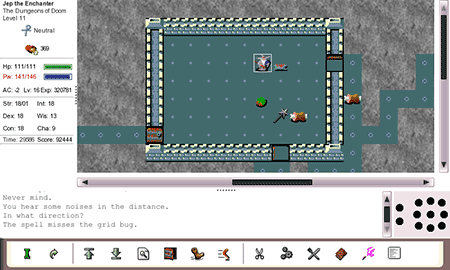 Nokia 770: стратегия NetHack
