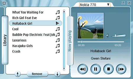 Nokia 770: аудиоплеер