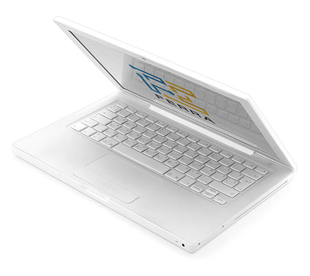 Apple MacBook: полузакрытый ноутбук