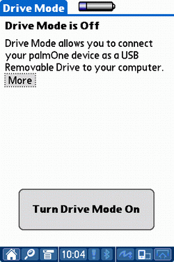 palmOne Tungsten T5 Drive Mode