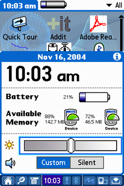 ����������� ������� � palmOne Tungsten T5