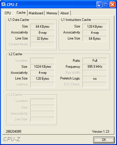 ������� CPU-Z Efficeon TM8600