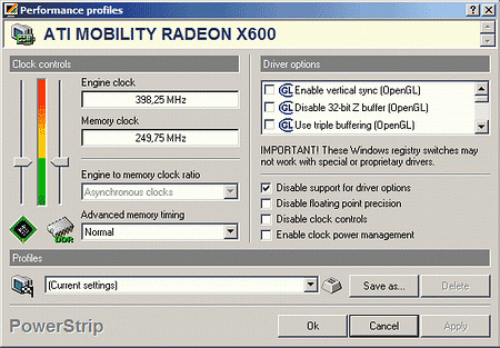 ATi Mobility Radeon X600