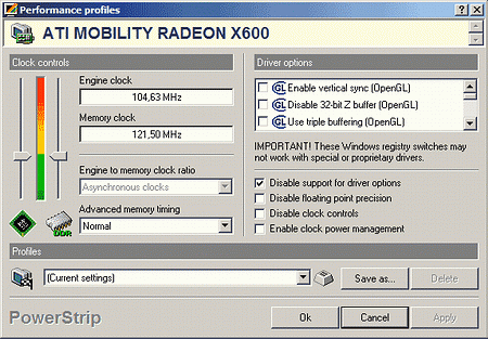 ATi Mobility Radeon X600