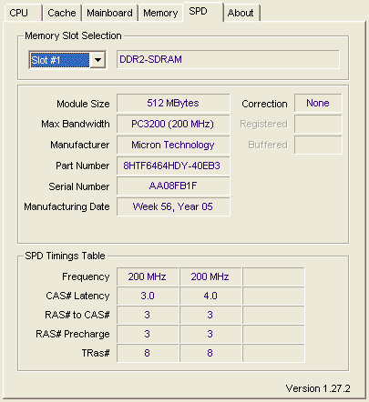 cpuz memory
