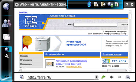 Ferra.ru на Nokia N800 1