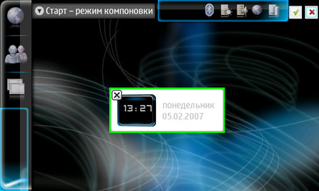 Nokia N800: рабочий стол