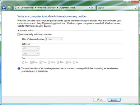 Windows Vista SideShow: ��������� ��������������� ������ �� ������� ������