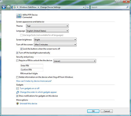 Windows Vista SideShow: ��������� ����������