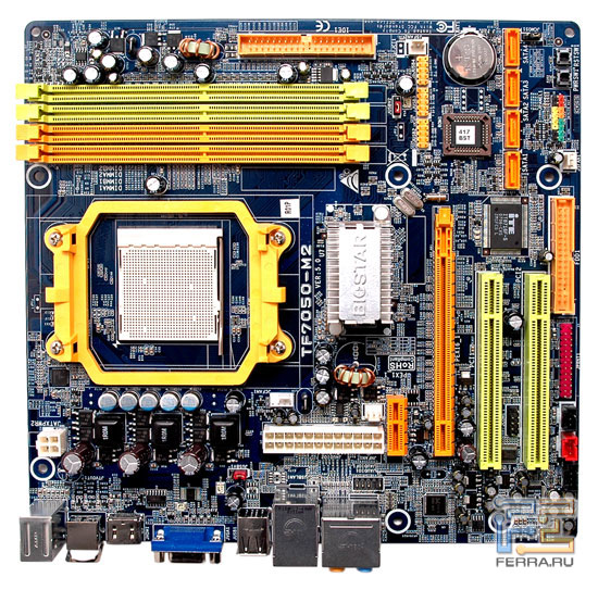 Biostar TF7050-M2, вид сверху