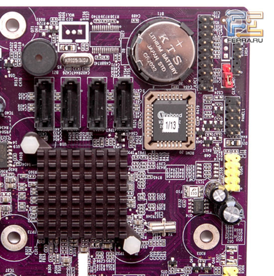 Разъёмы SATA, южный мост, отсутствующий разъём вентилятора