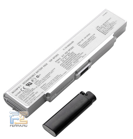 Sony VGN-CR11Z/R: аккумулятор