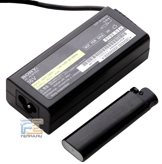 Sony VGN-TZ1RXN: блок питания