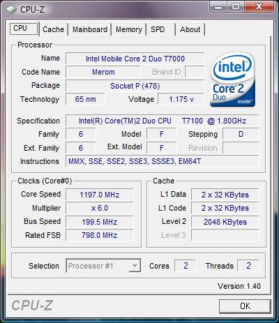 Sony VGN-CR11Z/R: ��������� Core 2 Duo