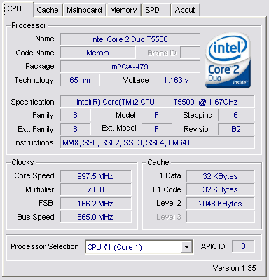 Acer Extensa 5513 NWMLi: ��������� Core 2 Duo